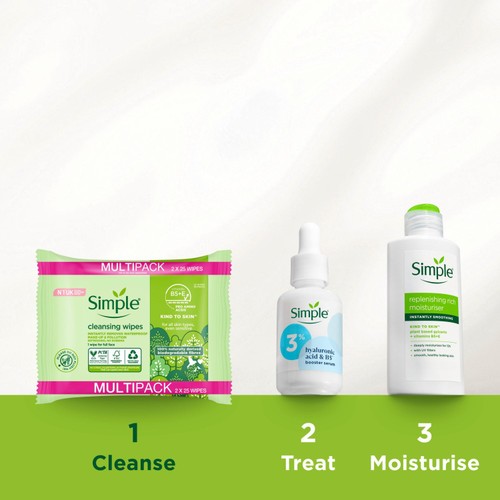 Simple Cleansing Face Wipes Biodegradable  thumbnail 4