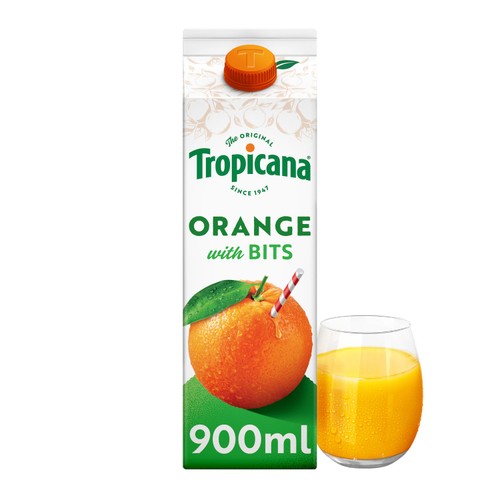 Tropicana Original Orange Fruit Juice With Juicy Bits 900ml