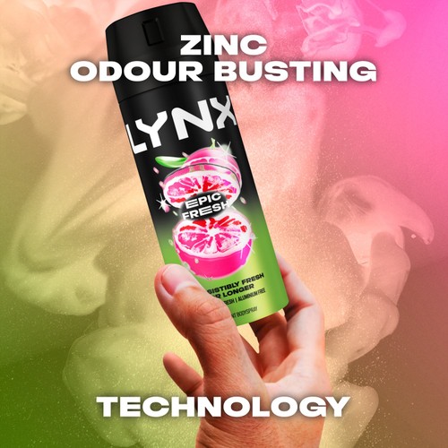 Lynx Epic Fresh Grapefruit & Pineapple Scent Body Spray For Men 150ml thumbnail 3