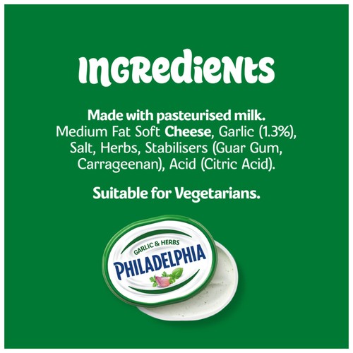 Philadelphia Garlic & Herbs Soft Cream Cheese 165g thumbnail 6
