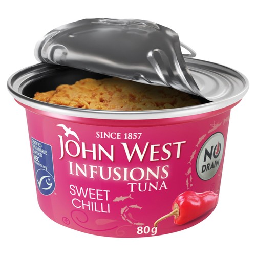 John West Sweet Chilli No Drain Tuna Infusions 80g thumbnail 2