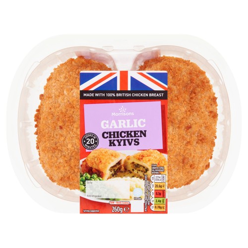 Morrisons British 2 Breaded Garlic Chicken Kyivs