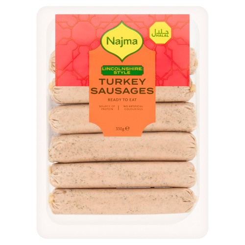 Najma Lincolnshire Style Turkey Sausages