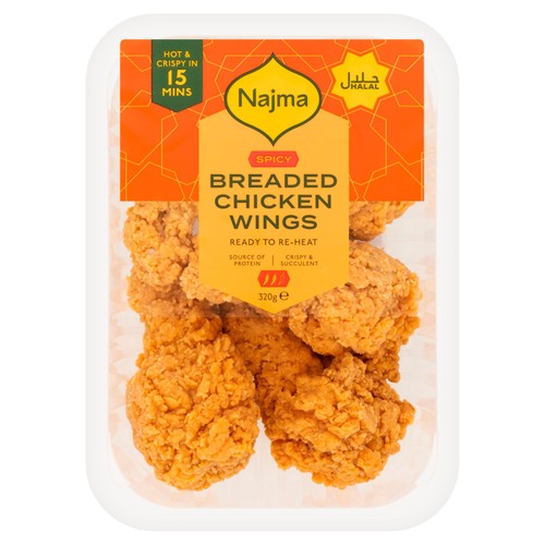 Najma Spicy Breaded Chicken Wings 320g