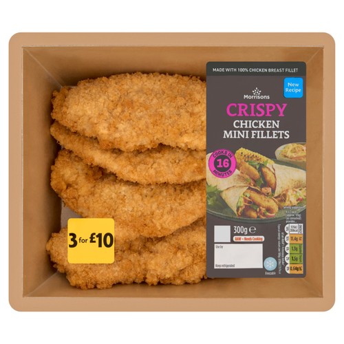 Morrisons British Crispy Chicken Mini Fillets 300g