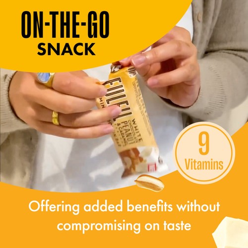 Fulfil White Chocolate Peanut & Caramel Flavour Vitamin & Protein Bar 55g thumbnail 4