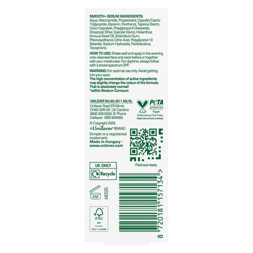Simple 10% Niacinamide (Vitamin B3) Face Serum 30ml thumbnail 3