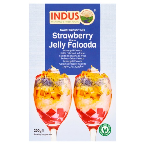 Indus Strawberry Flavour Jelly Falooda Sweet Dessert Mix 200g
