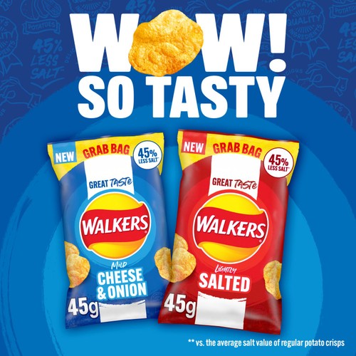 Walkers Less Salt Lightly Salted Crisps 45g thumbnail 3