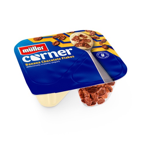 Muller Corner Banana Yogurt with Chocolate Flakes 124g thumbnail 2