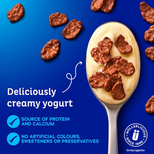 Muller Corner Banana Yogurt with Chocolate Flakes 124g thumbnail 3
