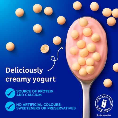 Muller Corner Strawberry Yogurt with White Chocolate Shortcake Balls 124g thumbnail 3