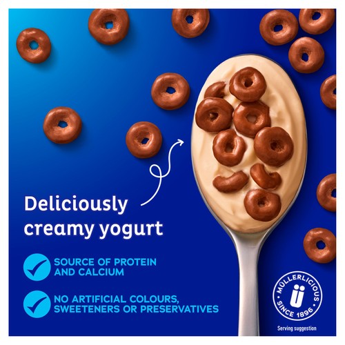 Muller Corner Toffee Yogurt with Chocolate Hoops 124g thumbnail 3