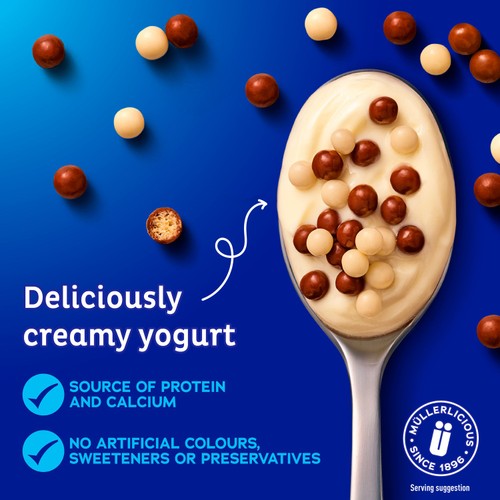Muller Corner Vanilla Yogurt with Chocolate Balls 124g thumbnail 3
