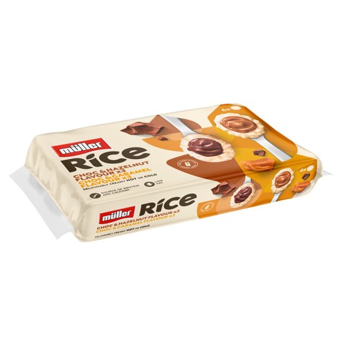 Muller Rice Chocolate Hazelnut and Caramel Pudding Desserts thumbnail 2