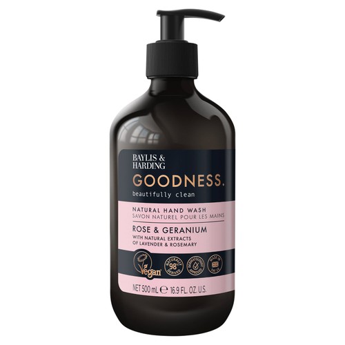 Baylis & Harding Goodness Rose & Geranium Natural Hand Wash 500ml