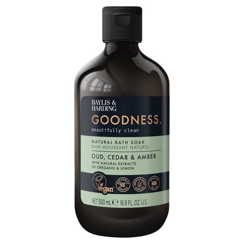 Baylis & Harding Goodness Oud, Cedar & Amber Bath Soak 500ml
