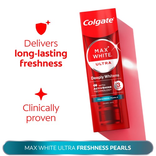 Colgate Max White Ultra Fresh Pearls Whitening Toothpaste 75ml thumbnail 3