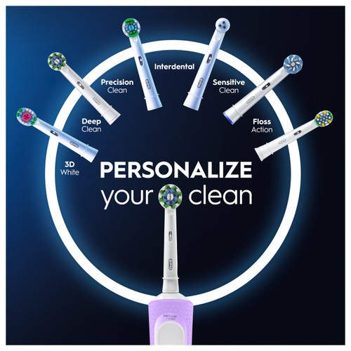 Oral-B Vitality Pro Lilac Mist Electric Rechargeable Toothbrush thumbnail 3