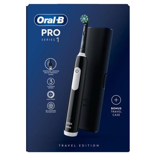 Oral-B Pro 1 680 Black Electric Rechargeable Toothbrush & Travel Case thumbnail 2