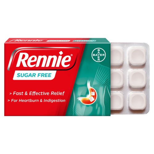 Rennie Sugar-Free Heartburn & Indigestion Chewable Tablets thumbnail 2