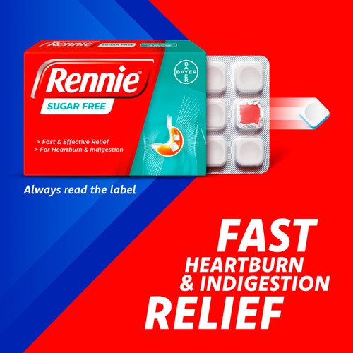 Rennie Sugar-Free Heartburn & Indigestion Chewable Tablets thumbnail 6