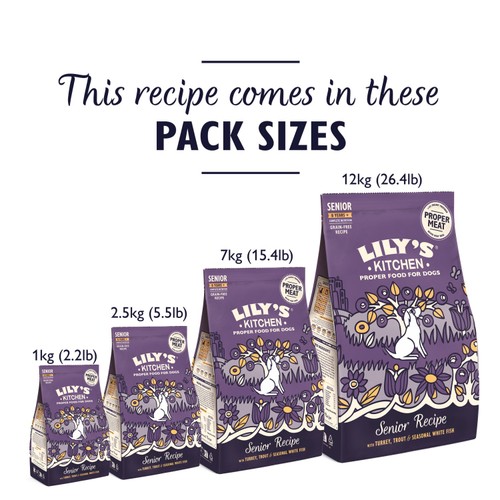 Lily's Kitchen Turkey & Trout Senior Recipe Complete Dry Dog Food thumbnail 2