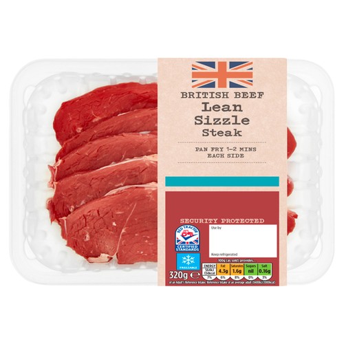 Morrisons British  Beef Sizzle Steak 320g thumbnail 2