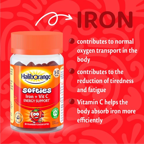 Haliborange Kids Iron & Vit C Strawberry Flavour Softie  thumbnail 2