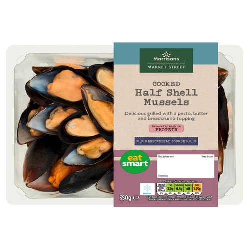 Morrisons Cooked Half Shell Mussels  thumbnail 2