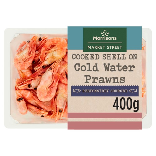Morrisons Cooked Shell On Cold Water Prawns