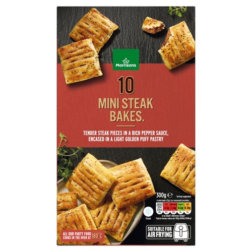 Morrisons 10 Mini Peppered Steak Bakes