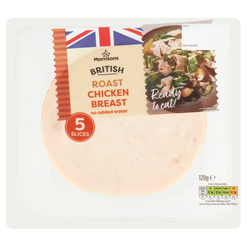 Morrisons 5 British Roast Chicken Breast Slices 120g