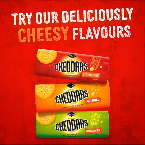 Jacob's Cheddars Red Leicester Flavour Cheese Biscuits thumbnail 4