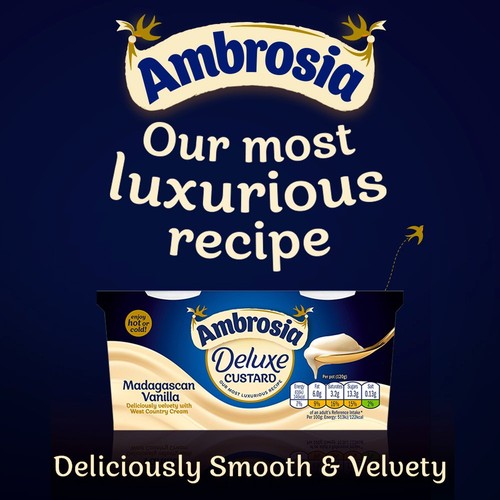 Ambrosia Deluxe Madagascan Vanilla Custard Dessert Snack Pots 2 x 120g thumbnail 4
