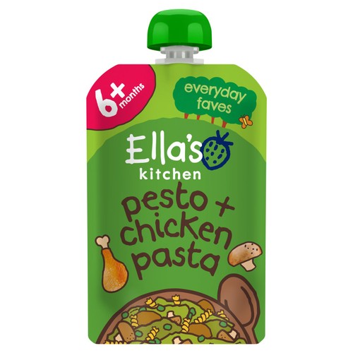 Ella's Kitchen Stage 1.5 Organic Pesto Pasta Chicken & Mushroom 100g