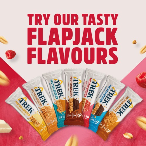 Trek Protein Flapjacks White Choc & Raspberry  thumbnail 3