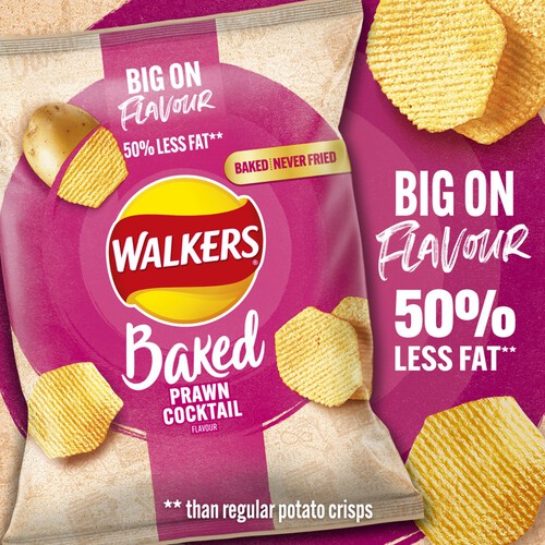 Walkers Baked Prawn Cocktail Snacks Crisps  thumbnail 3