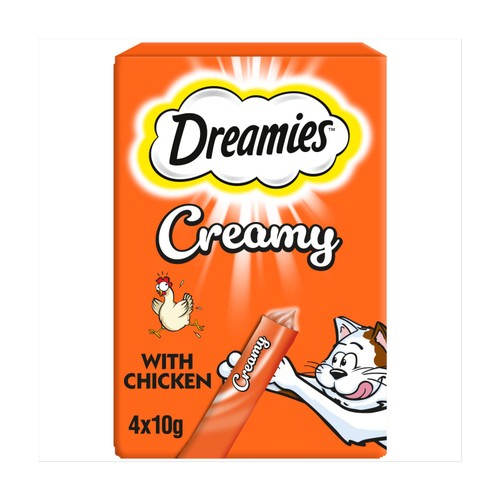 Dreamies Creamy No Sugar Cat Treats With Chicken 