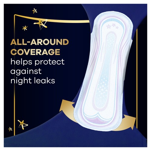 Always Ultra Night Sanitary Pads With Wings Size 5 14pk thumbnail 5