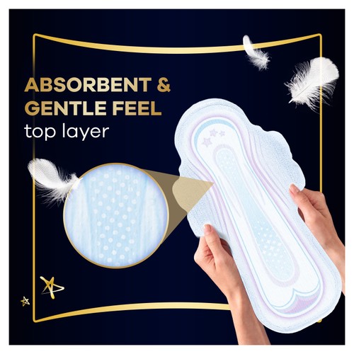 Always Ultra Night Sanitary Pads Secure With Wings Size 4 16pk thumbnail 4