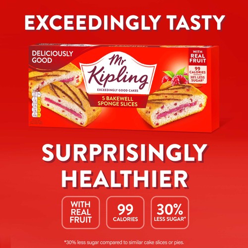 Mr Kipling Deliciously Good Bakewell Sponge Cake Slices thumbnail 2