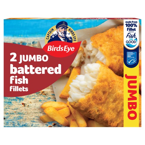 Birds Eye 2 Jumbo Battered Fish Fillets