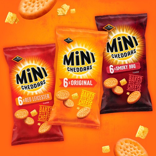 Jacob's Mini Cheddars Original Multipack Baked Snacks Multipack 6 x 23g thumbnail 4