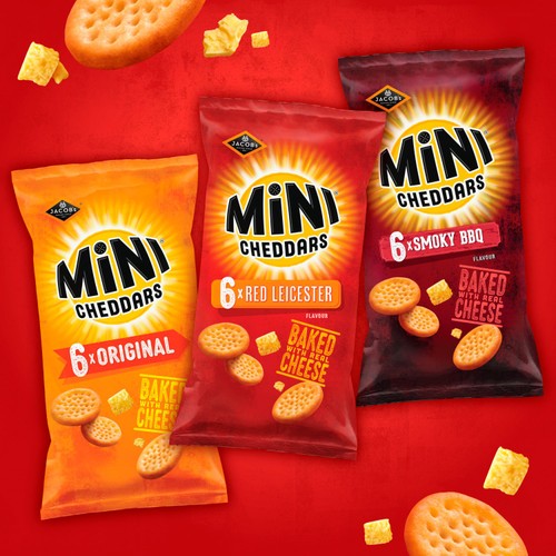 Jacob's Mini Cheddars Red Leicester Multipack Snacks 6 Pack Multipack thumbnail 4