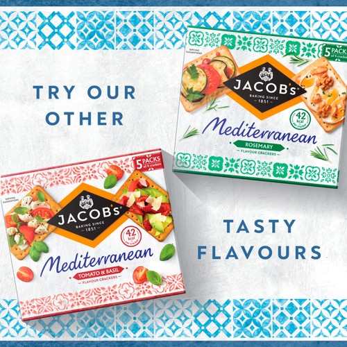 Jacob's Mediterranean Pinch Of Salt Crackers thumbnail 2