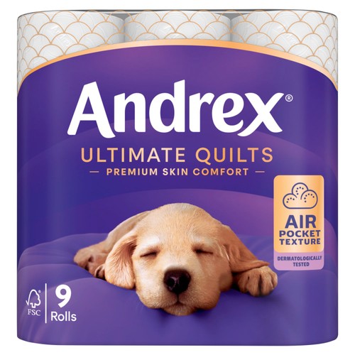 Andrex Ultimate Quilts Toilet Tissue 9 Pack