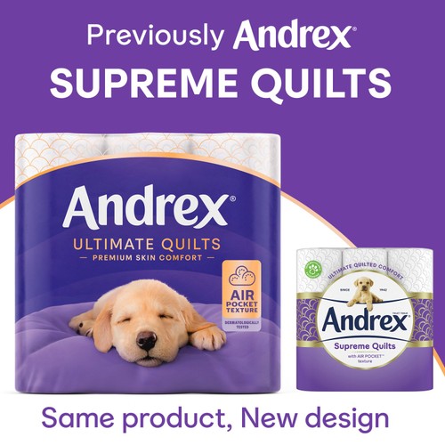 Andrex Ultimate Quilts Toilet Tissue 9 Pack thumbnail 4