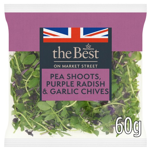 Morrisons British The Best Pea Shoots Purple Radish & Garlic Chives