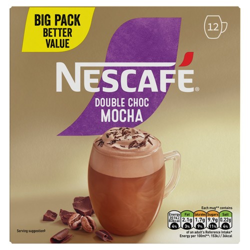 Nescafe Gold Double Choc Mocha 12 Sachets thumbnail 2